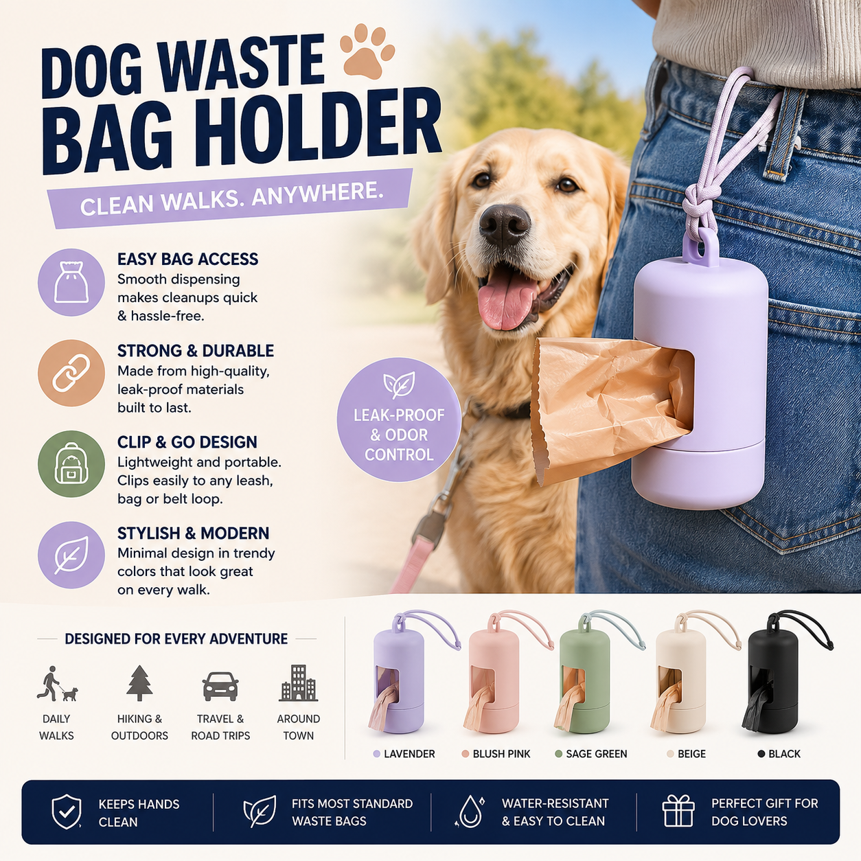 Good Dog WalkReady Waste Bag Holder