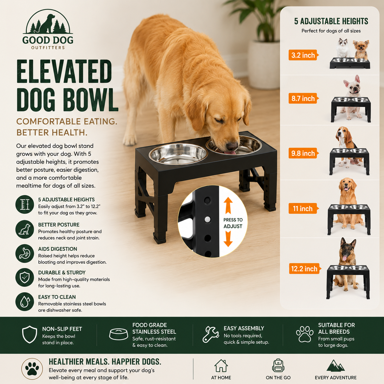 Good Dog Elevated Dog Bowl