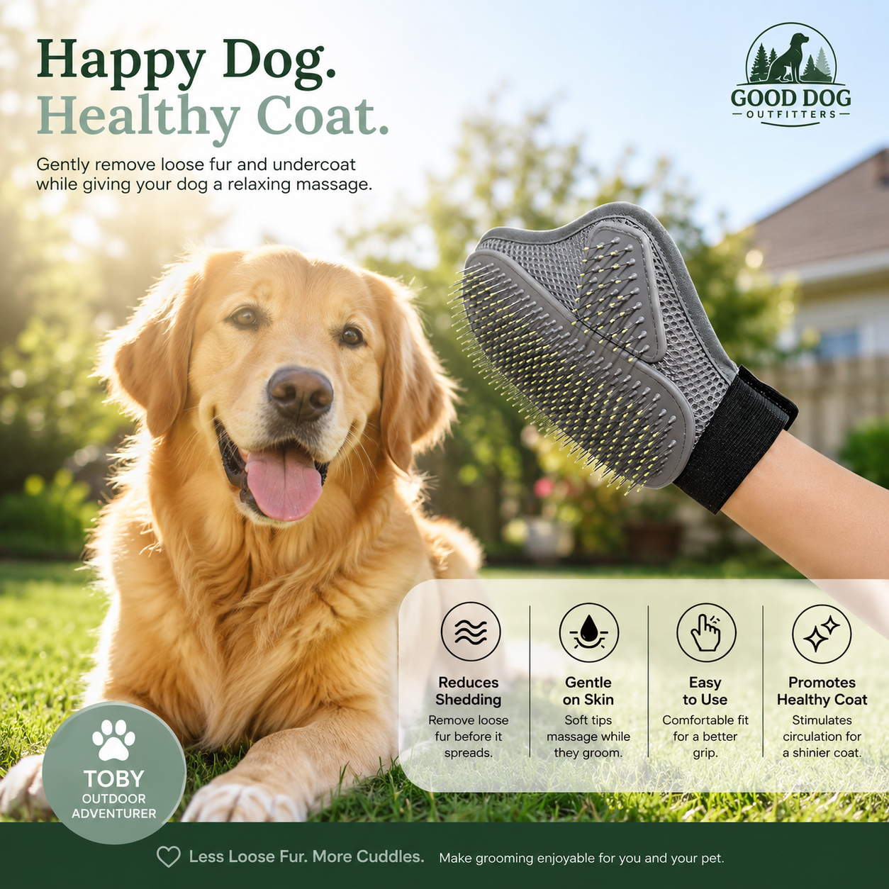 Good Dog Deshedding Grooming Glove